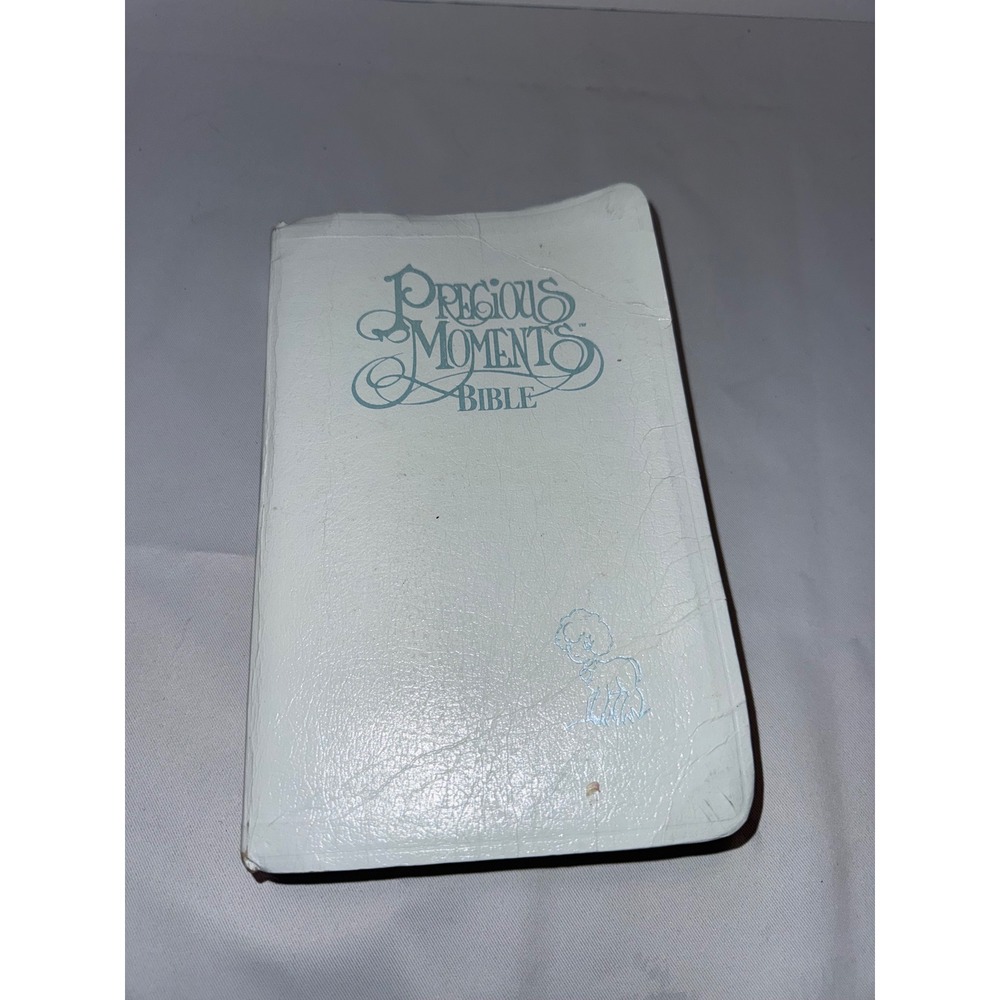 Precious Moments Bible NKJV 1988 Thomas Nelson White Flexcover Vintage Book